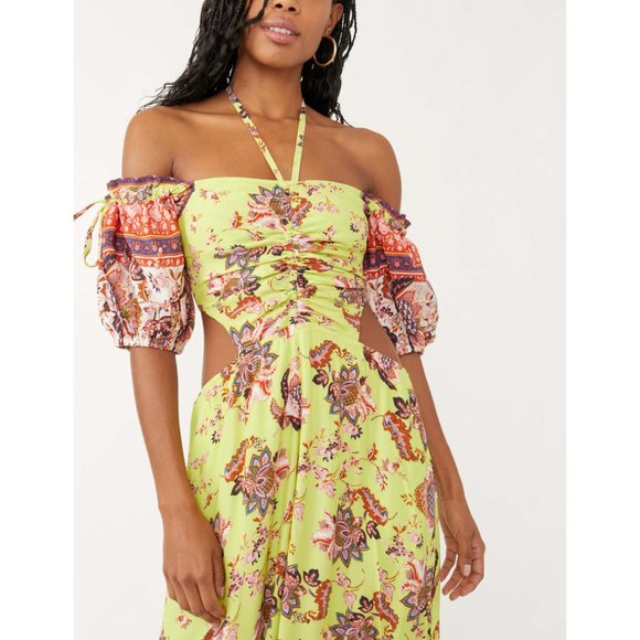 🎉LAST CHANCE🎉 NWT Free People Bali Citrus Skies One Piece / Lime Combo - Picture 6 of 8